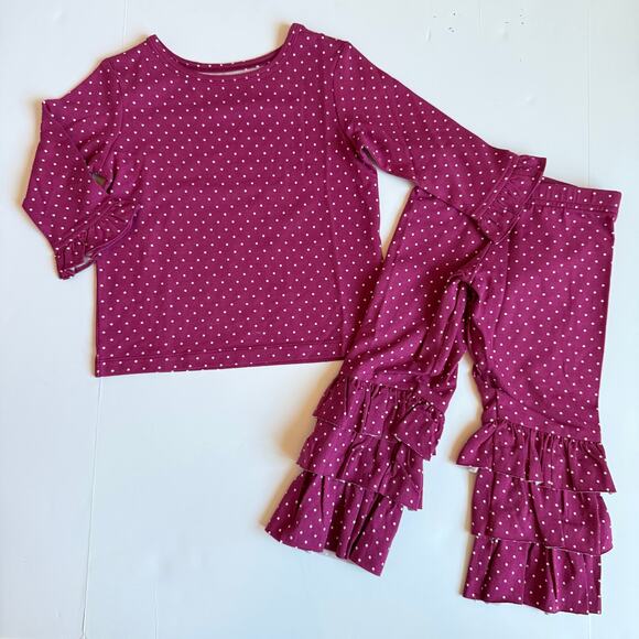 Eleanor Rose Polka Dots & Ruffles Outfit Girls 2 - Picture 2 of 15